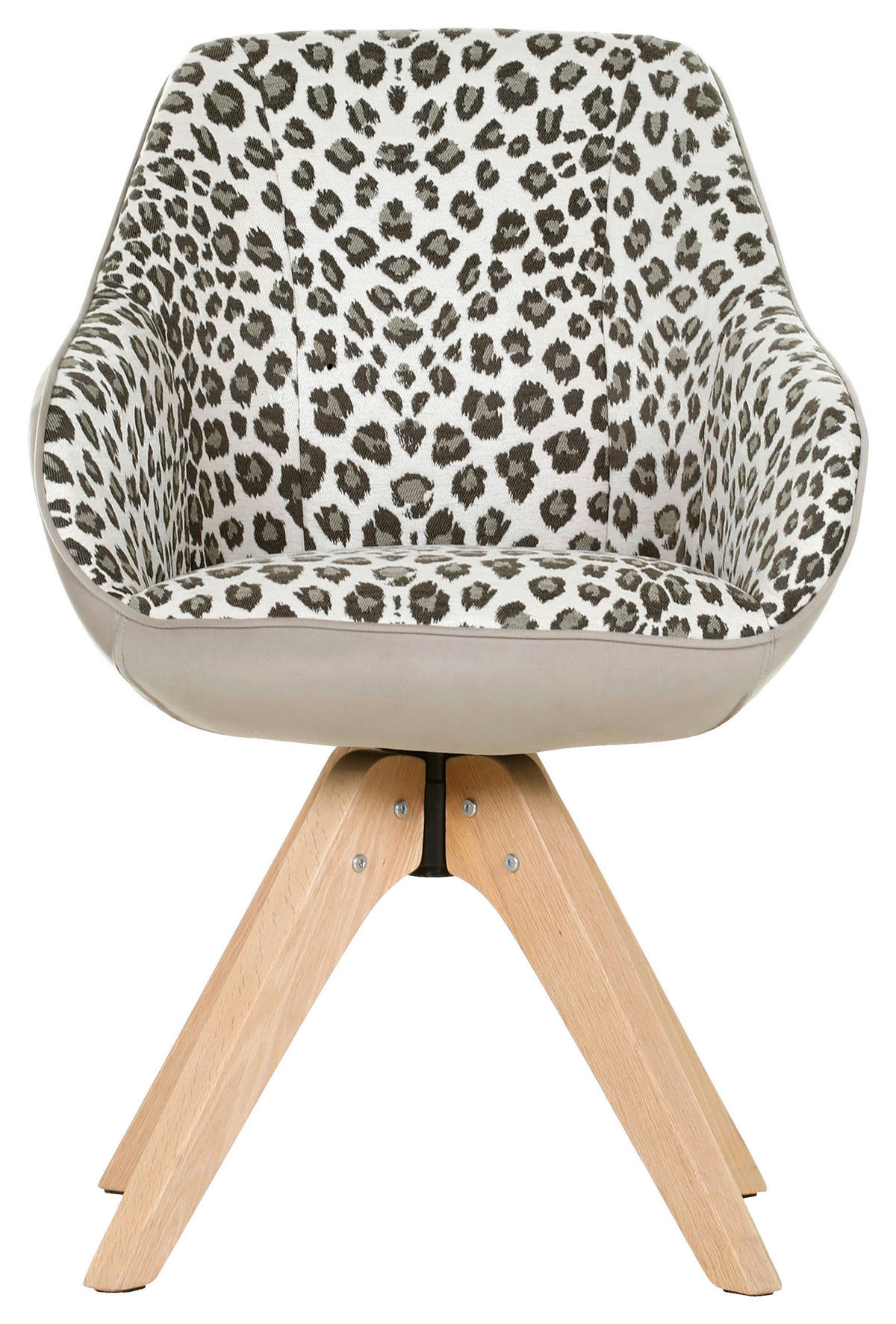 ARMLEHNSTUHL  in Chenille  - Eichefarben/Beige, MODERN, Holz/Textil (60/83/65cm) - Livetastic