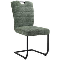 SCAUN CANTILEVER din metal, textil verde, negru  - verde/negru, Design, metal/textil (46/97/59cm) - Novel