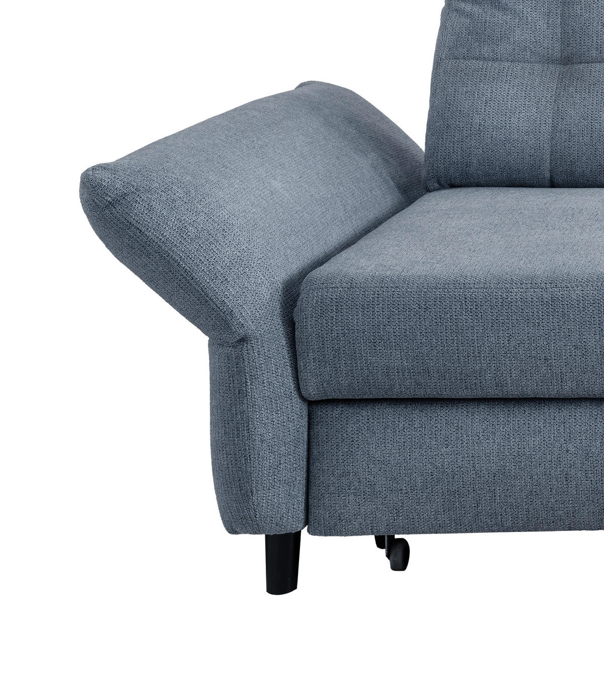 ECKSOFA in Chenille Hellblau  - Blau/Silberfarben, Modern, Holz/Textil (250-280/176cm) - Livetastic