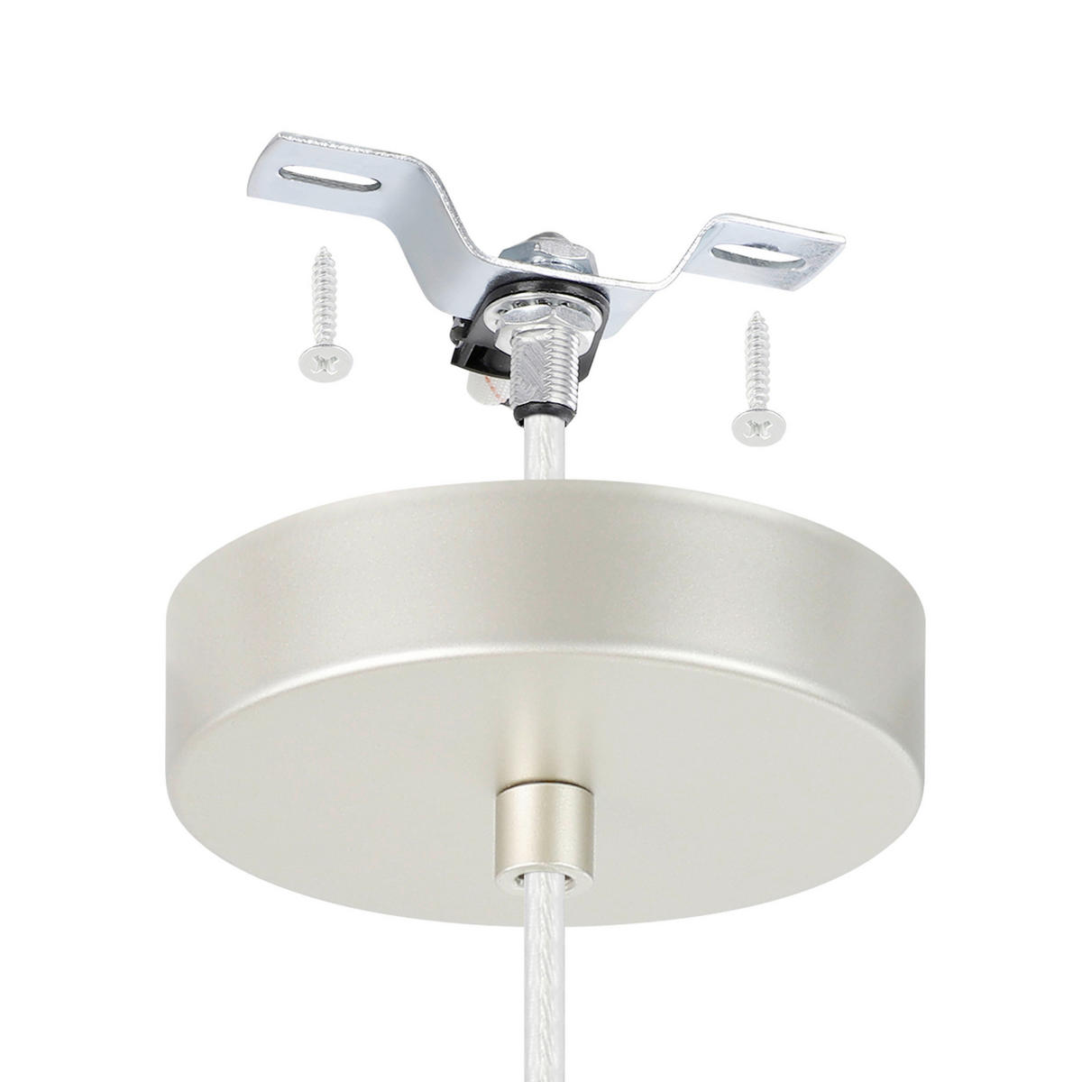 HÄNGELEUCHTE Viserbella 38/110 cm  - Champagner/Goldfarben, KONVENTIONELL, Textil/Metall (38/110cm) - Eglo