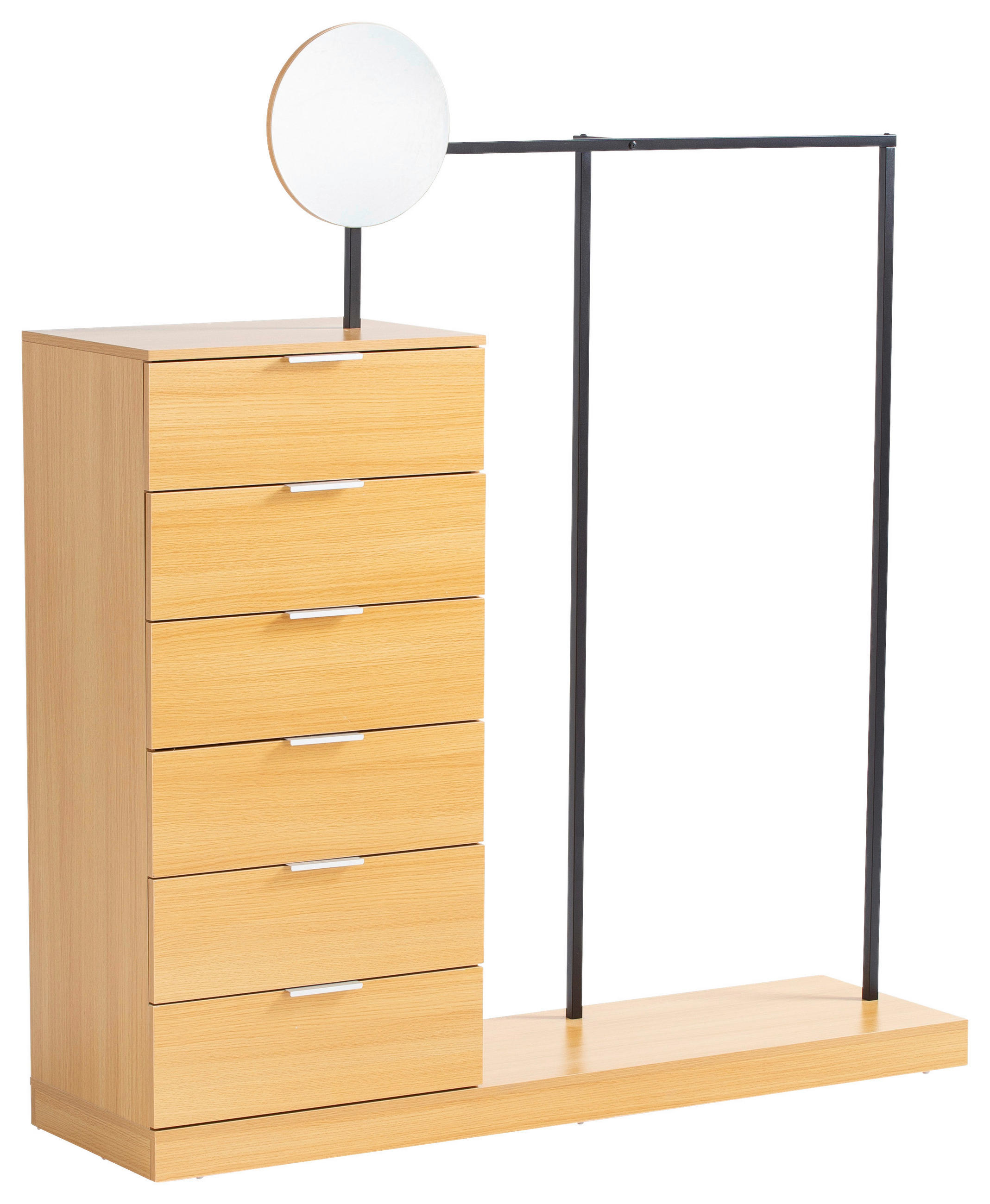 GARDEROBE in 145/165/40 cm - Eichefarben, Design, Holzwerkstoff (145/165/40cm) - Livetastic