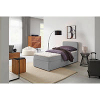 BOX-ÁGY 90/200 cm  világosszürke  - világosszürke, Konventionell, textil/fa (90/200cm) - P & B