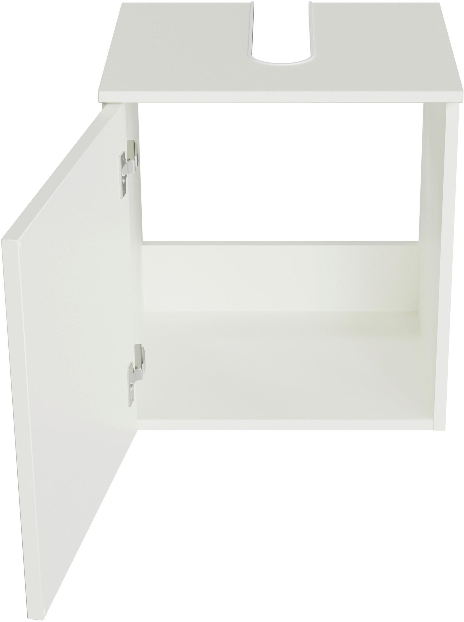 WASCHBECKENUNTERSCHRANK 45/49,8/38,3 cm  - Chromfarben/Weiß, KONVENTIONELL, Holzwerkstoff/Metall (45/49,8/38,3cm) - Sadena