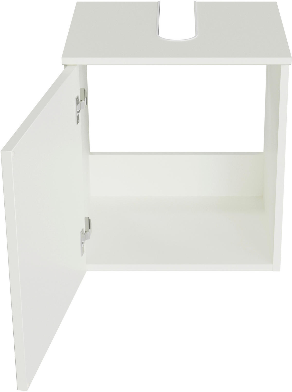 WASCHBECKENUNTERSCHRANK 45/49,8/38,3 cm  - Chromfarben/Weiß, KONVENTIONELL, Holzwerkstoff/Metall (45/49,8/38,3cm) - Sadena