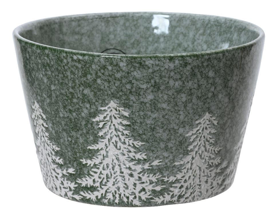 MÜSLISCHALE  - Grün, Basics, Stein (13,00/13,00/8,00cm) - X-Mas