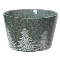 MÜSLISCHALE  - Grün, Basics, Stein (13,00/13,00/8,00cm) - X-Mas