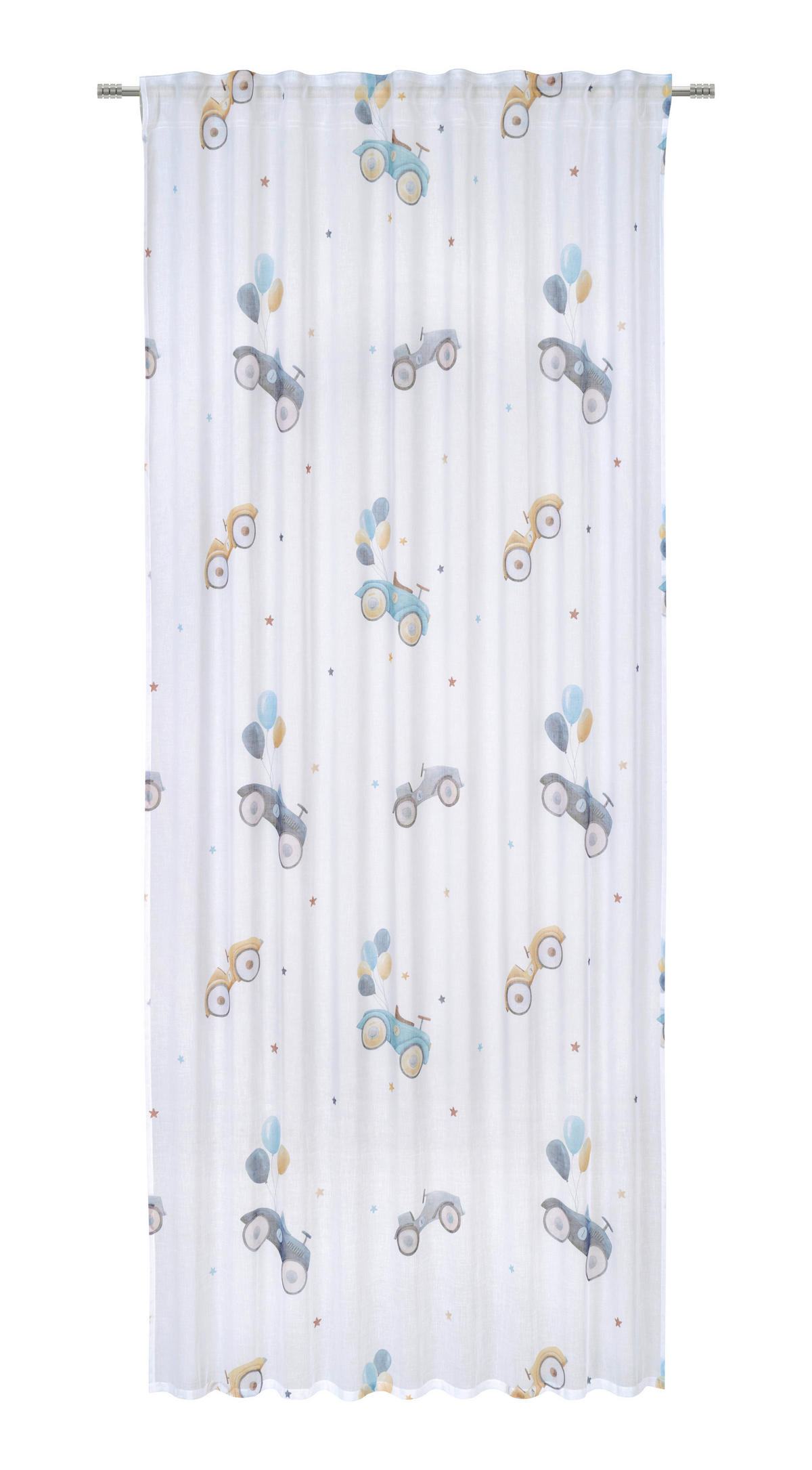 KINDERVORHANG transparent  140/245 cm  - Blau/Beige, KONVENTIONELL, Textil (140/245cm) - Ben'n'jen