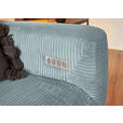 ECKSOFA  in Cord Hellblau  180/266 cm  - Schwarz/Hellblau, KONVENTIONELL, Textil/Metall (180/266cm) - Hom`in