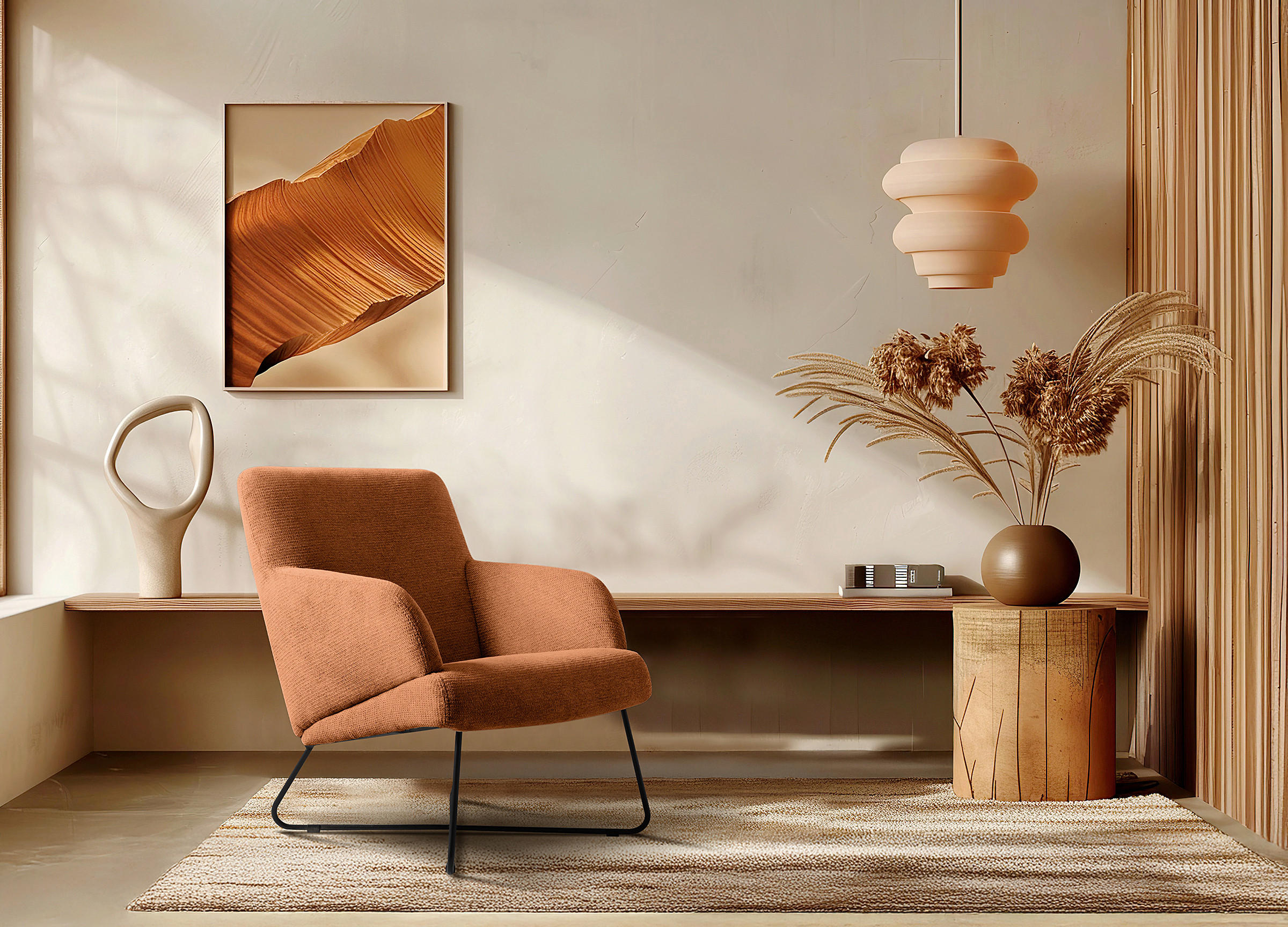 SESSEL in Chenille Rot  - Rot/Schwarz, Design, Textil/Metall (67/87/74cm) - Livetastic