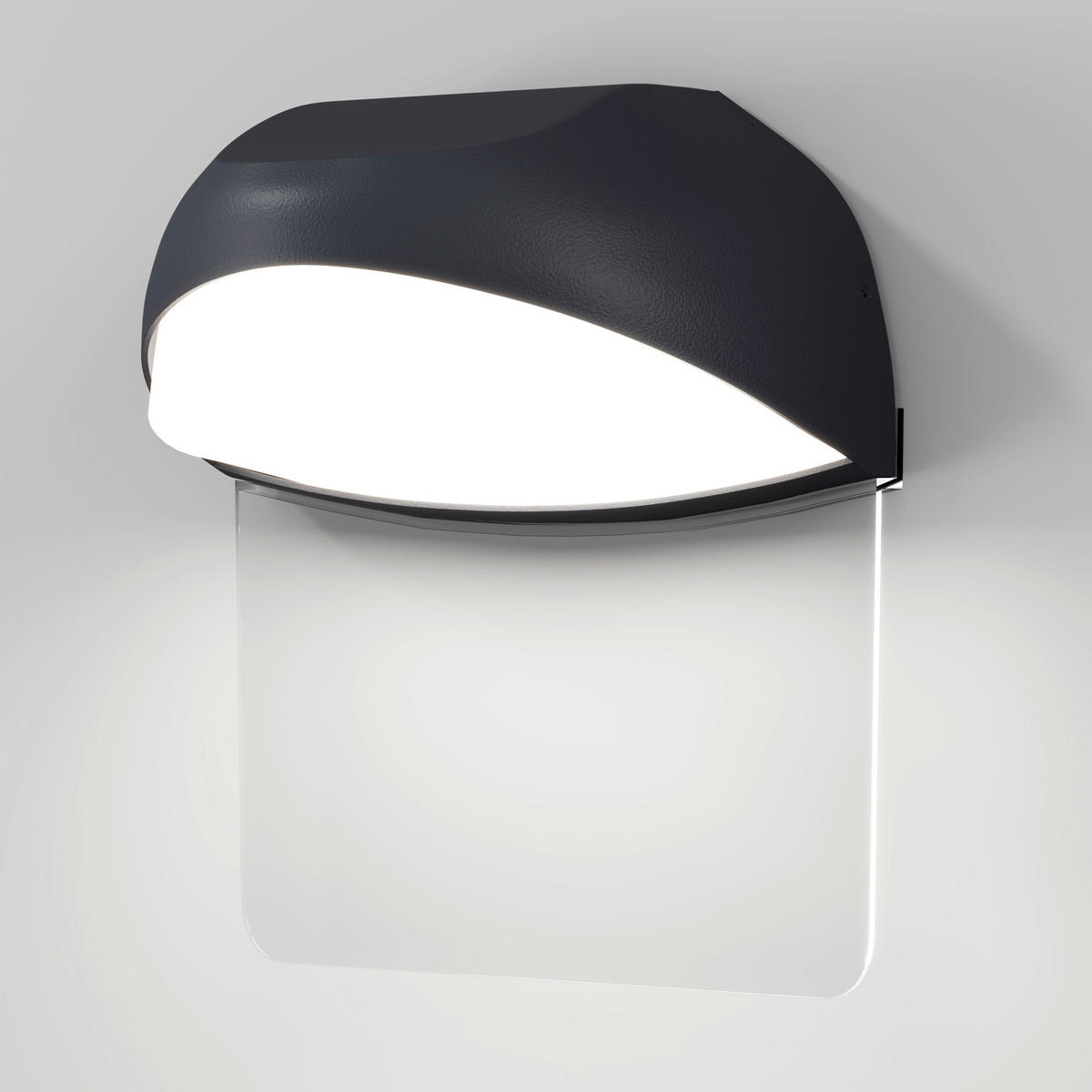 WANDLEUCHTE Gloss 9.9/18.4/16.1 cm  - Graphitfarben, Design, Metall (9.9/18.4/16.1cm) - MAYTONI