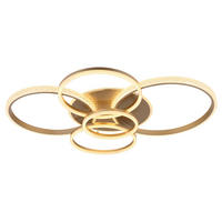 STROPNÉ LED SVIETIDLO, 110/88/12 cm - číra/šampanská, Design, kov/plast (110/88/12cm) - Globo