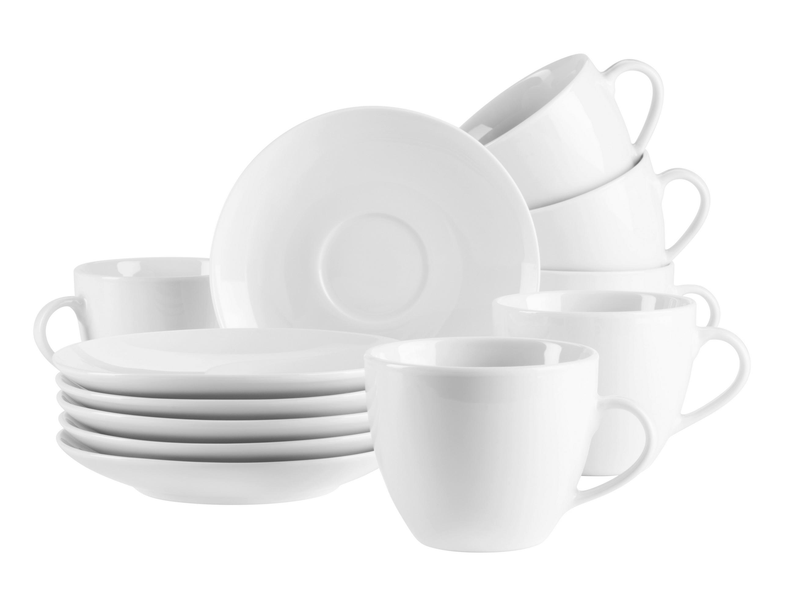 TASSENSET Barca 12-teilig  - Weiß, Basics, Keramik - Mäser