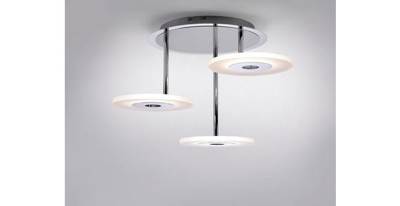 LED-DECKENLEUCHTE 13 W 60 cm - Weiß, Design, Metall (60cm) - Ambiente