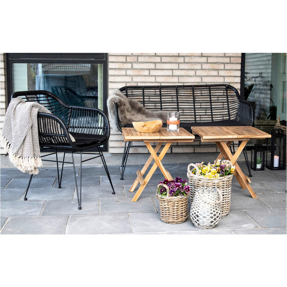 UTEBORD trä nej rektangulär  - brun, Modern, trä (50/50/50cm) - MID.YOU