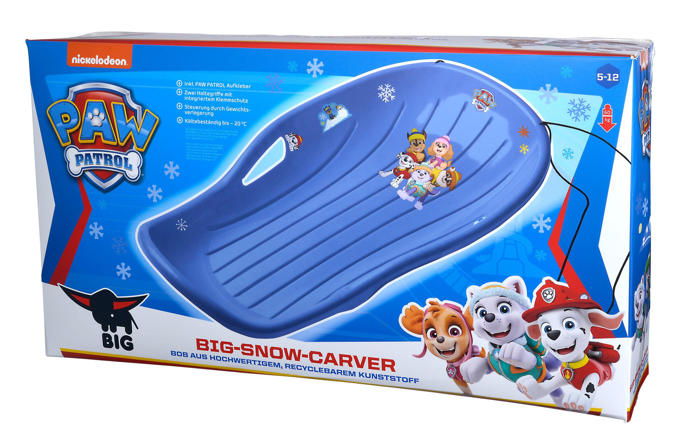 BOB Snow Carver Paw Patrol  - Blau, Basics, Kunststoff (19/99/55cm) - BIG