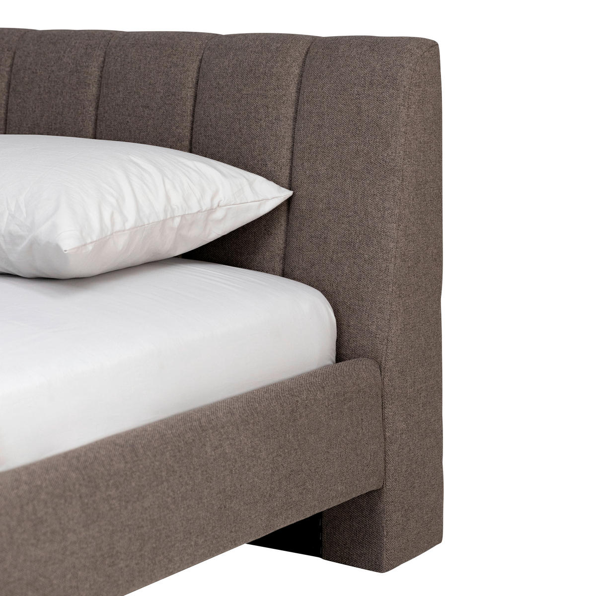 POLSTERBETT 180/200 cm,  in Braun, Lattenrost,  - Schwarz/Braun, MODERN, Textil (180/200cm) - MID.YOU
