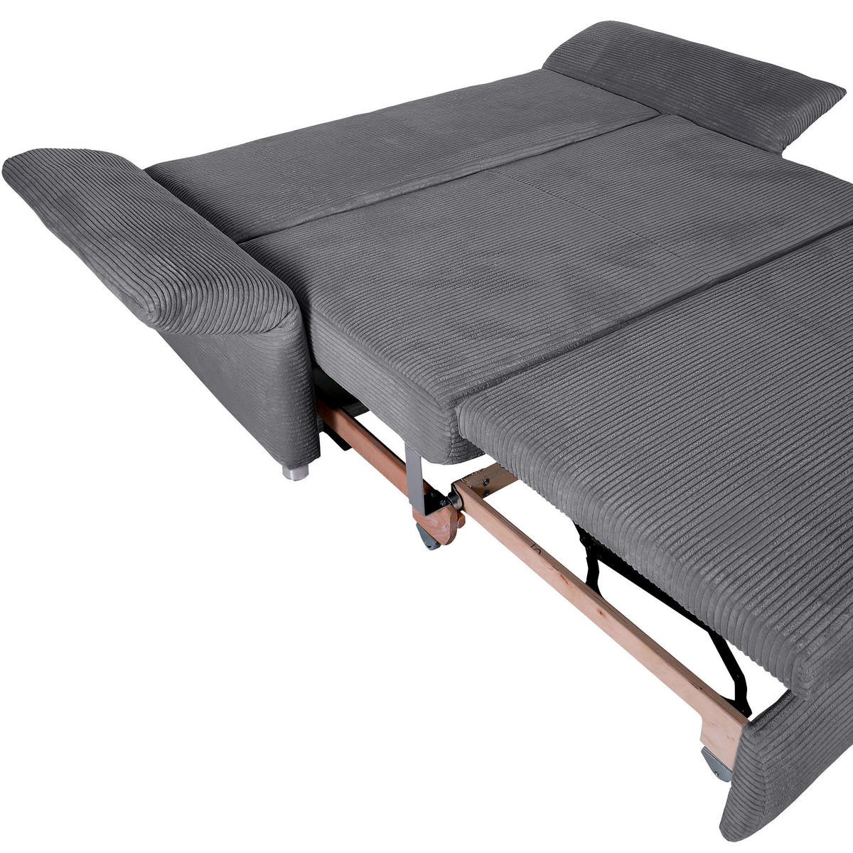 BÄDDSOFFA i manchester ljusgrå  - kromfärg/ljusgrå, Design, textil/plast (176/81/98cm) - MID.YOU