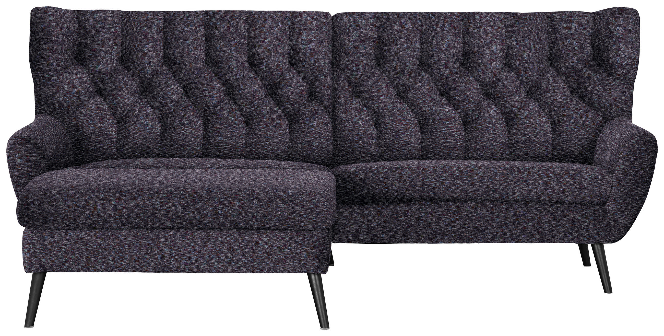 ECKSOFA  in Webstoff Blau, Violett Rücken echt  165/237 cm  - Blau/Violett, Design, Holz/Textil (165/237cm) - Stylife