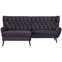 ECKSOFA Webstoff Blau, Violett  - Blau/Violett, Design, Holz/Textil (165/237cm) - Stylife