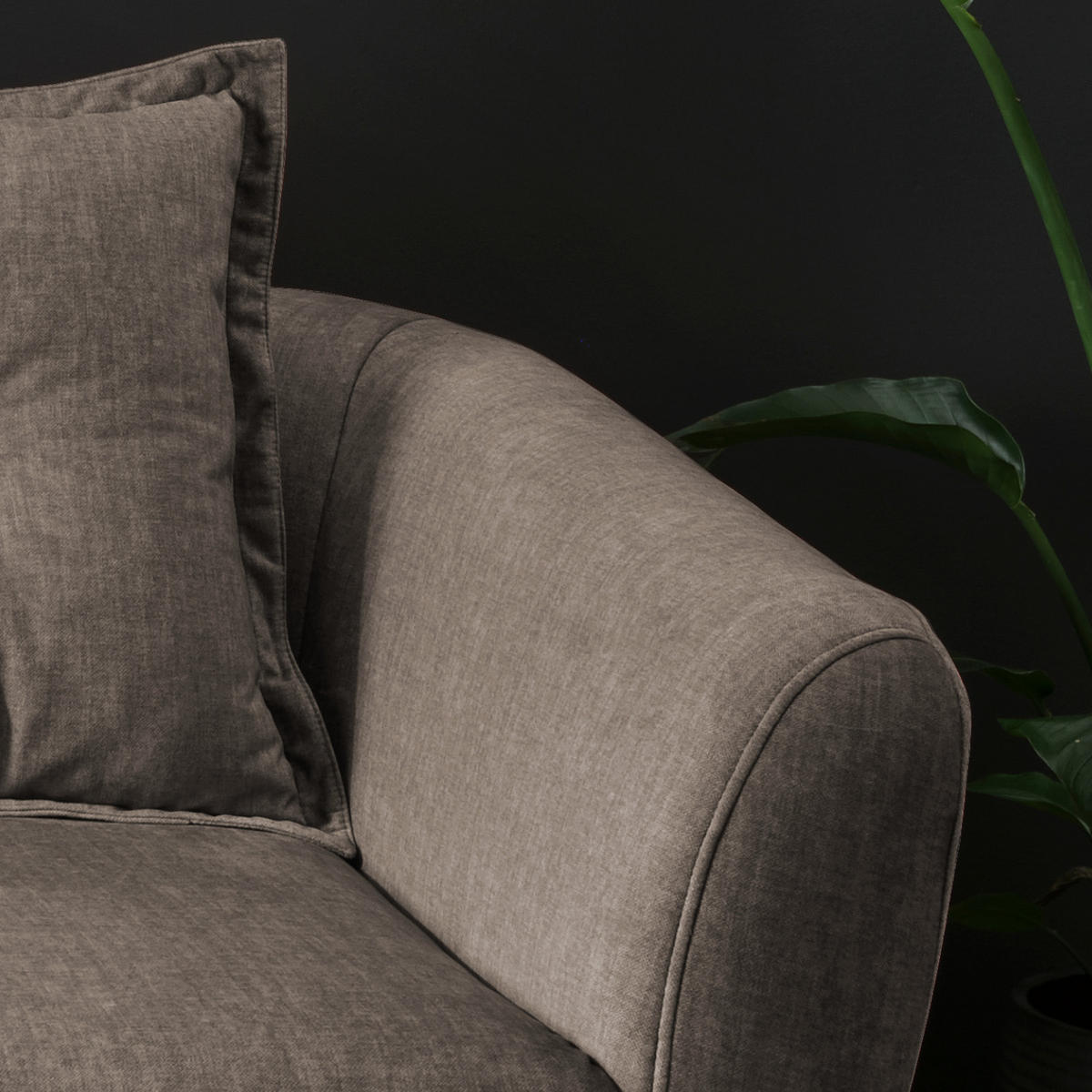 2,5-SITZER Velours Braun  - Buchefarben/Braun, MODERN, Holz/Textil (196/94/103cm) - Livetastic