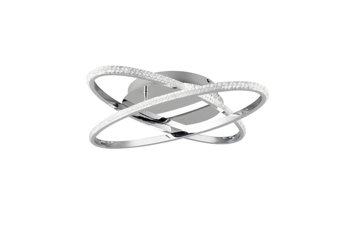 LED-DECKENLEUCHTE Lane 58/9 cm   - Chromfarben, KONVENTIONELL, Metall (58/9cm)