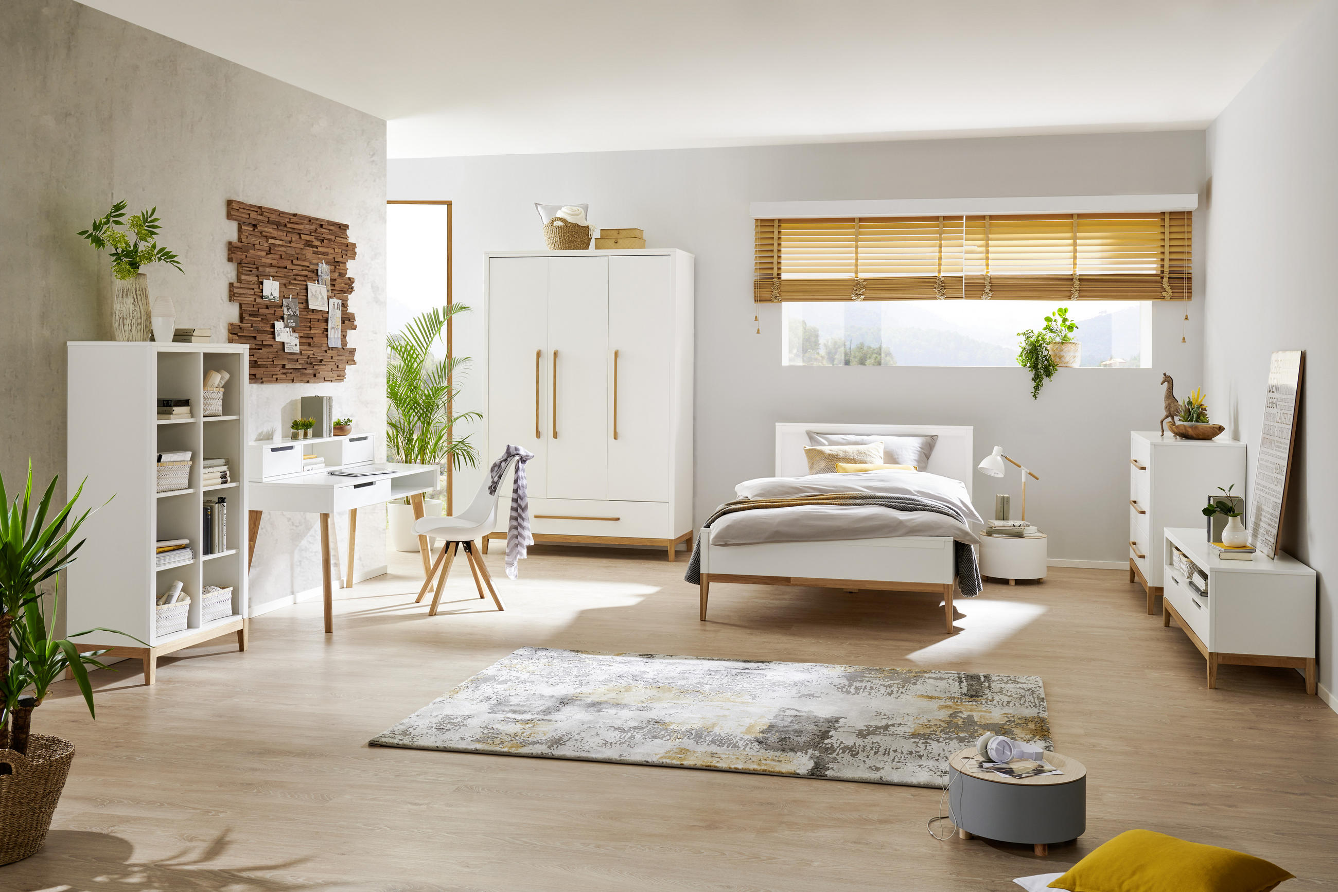 SCHREIBTISCH 120/60/72 cm  in Weiß, Eichefarben  - Eichefarben/Weiß, LIFESTYLE, Holz/Holzwerkstoff (120/60/72cm) - Stylife