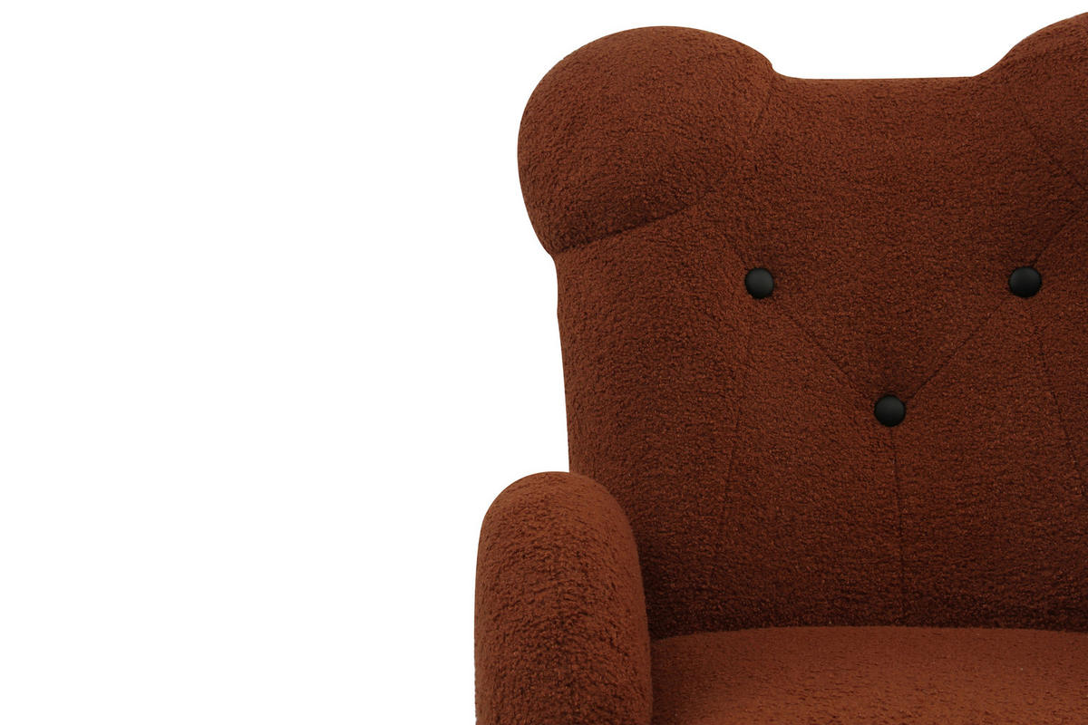 KINDER-SCHAUKELSTUHL - Braun, Basics, Holz/Textil (59/70/62cm) - Livetastic