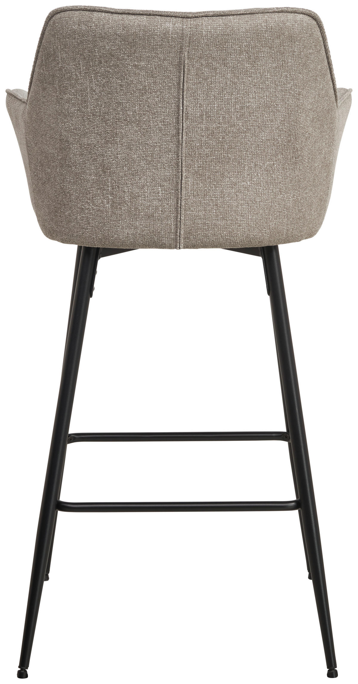 BARHOCKER in Schwarz, Taupe  - Taupe/Schwarz, KONVENTIONELL, Holz/Textil (57/105/57cm) - MID.YOU