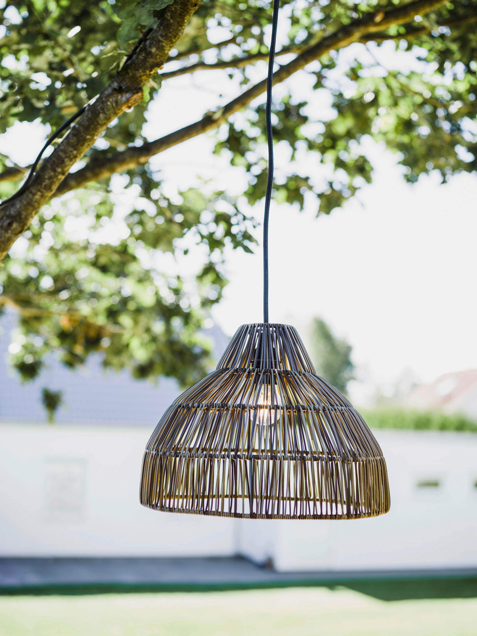 AUßENHÄNGELEUCHTE PR Home Bao 40/30 cm   - Grau, KONVENTIONELL, Kunststoff (40/30cm)