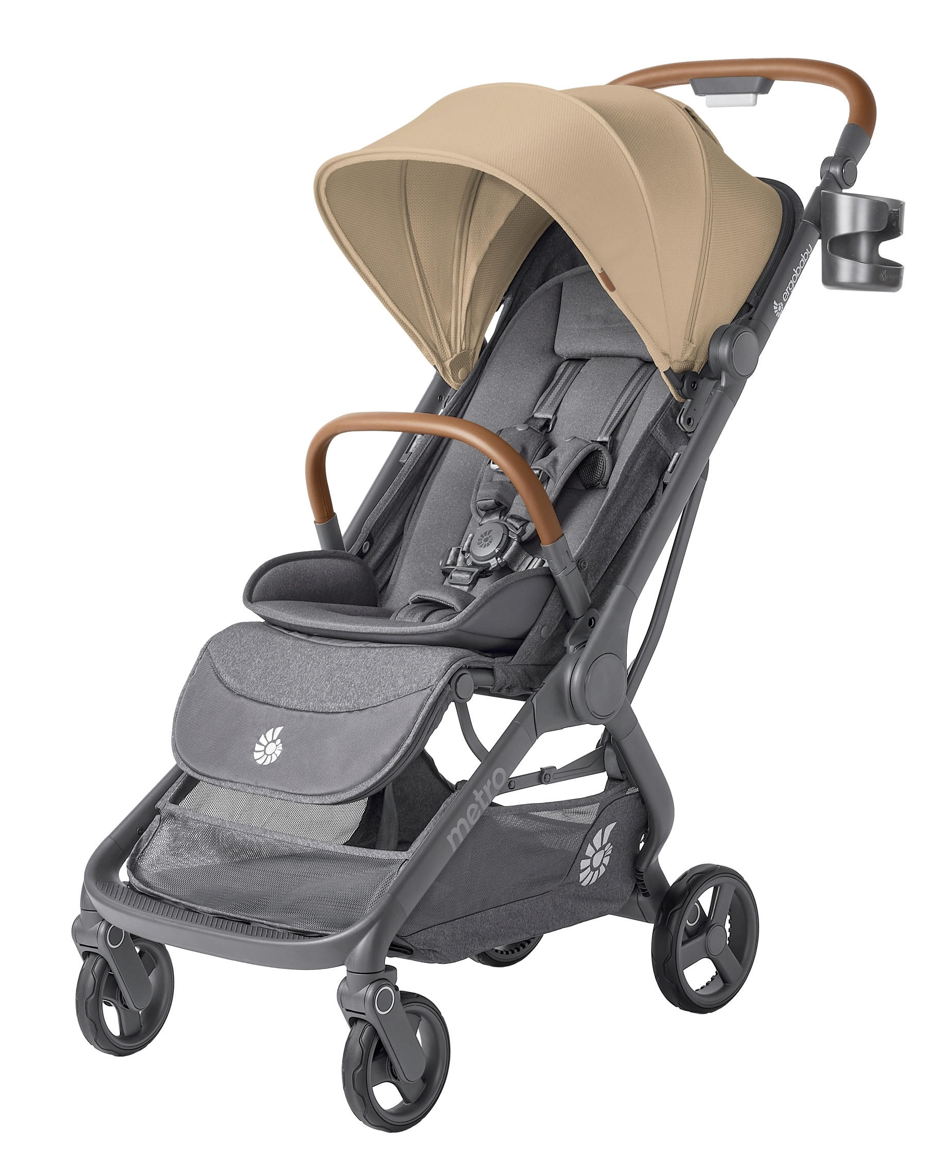 KIŠOBRAN KOLICA  METRO 3 DELUXE  - zlatno-braon, Osnovno, metal/tekstil (23/44cm) - Ergo Baby