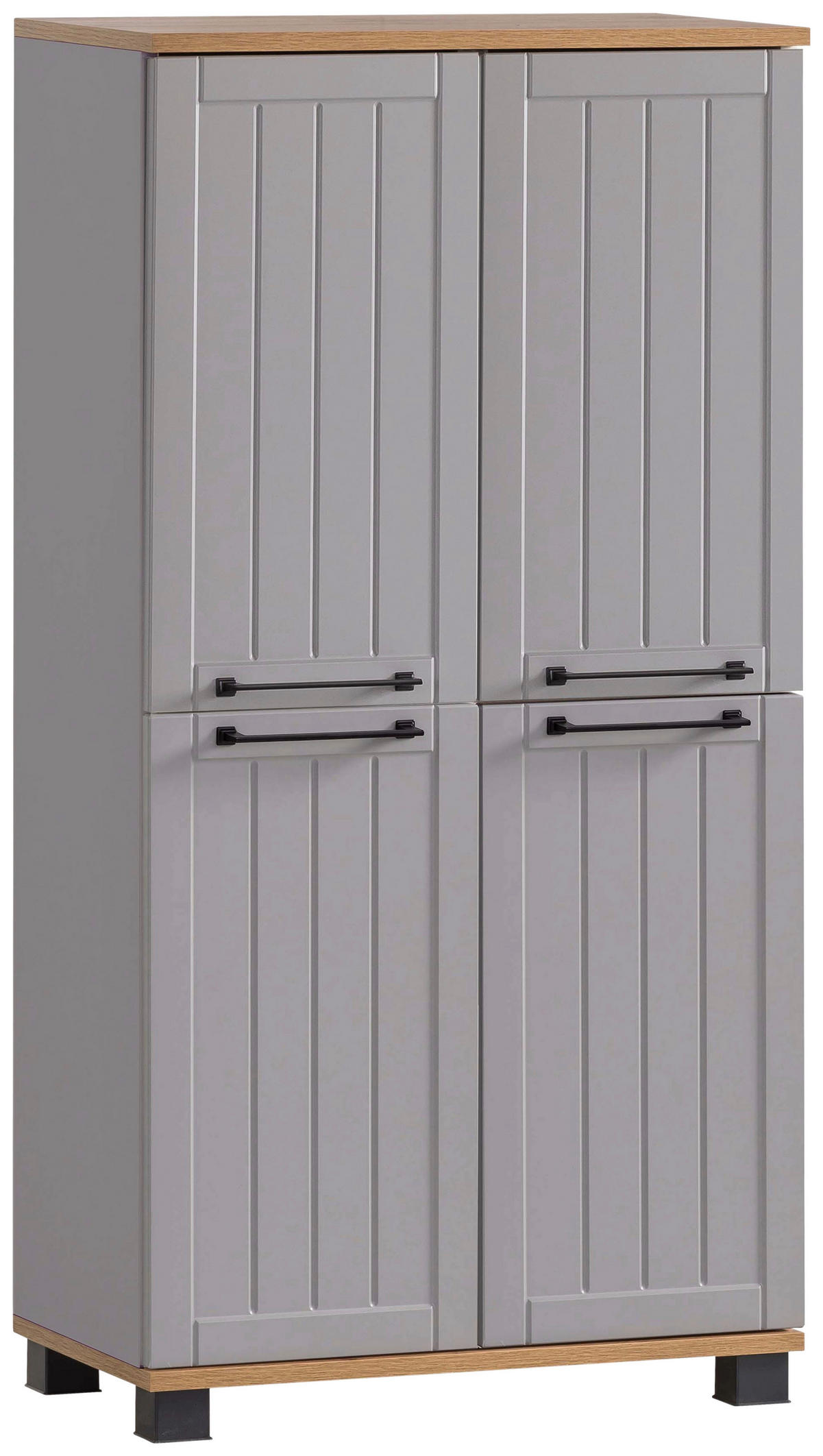 HIGHBOARD Jelda  in 59,8/116,9/32,6 cm  - Platinfarben/Eichefarben, MODERN, Holzwerkstoff/Kunststoff (59,8/116,9/32,6cm) - Stylife