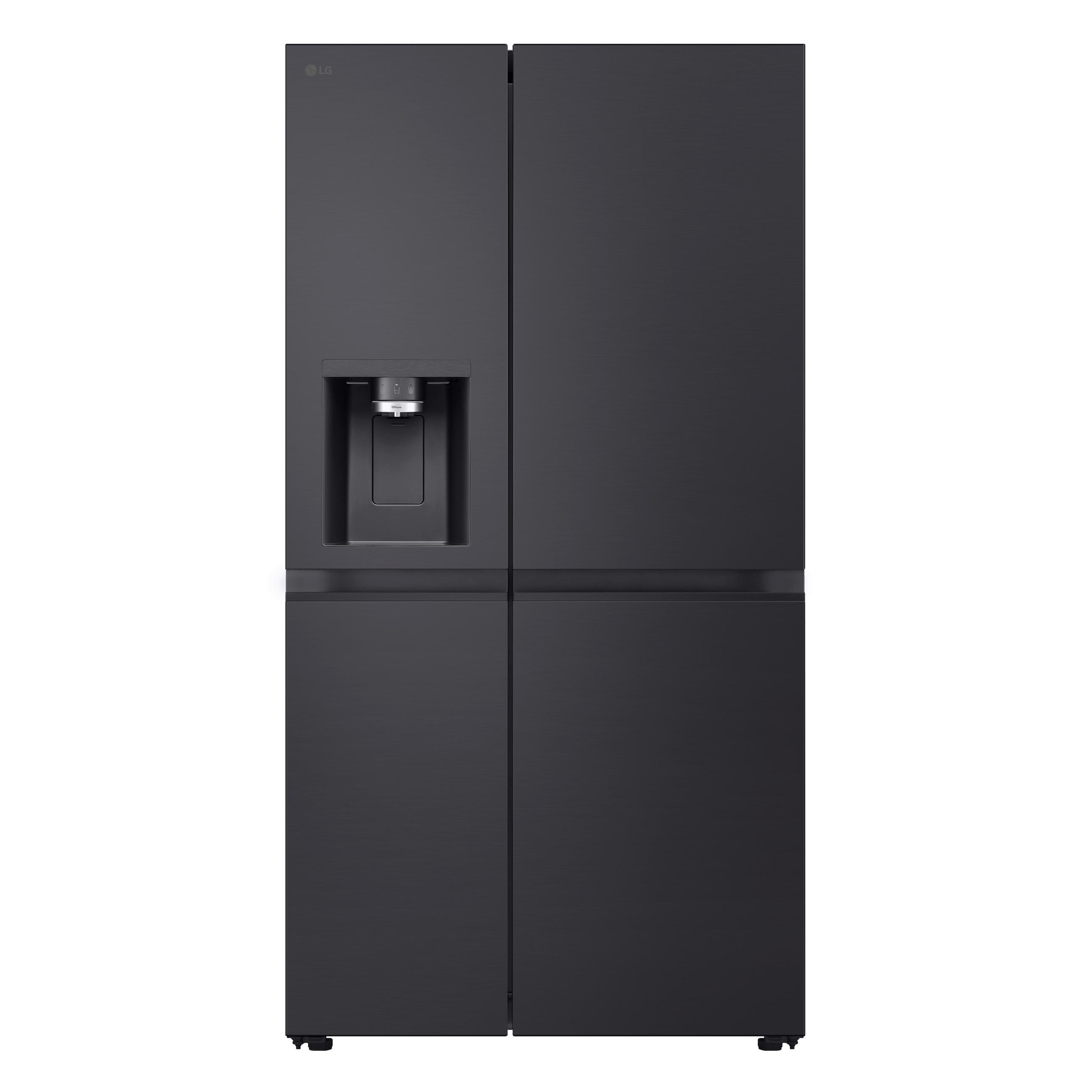 SIDE-BY-SIDE 92,5/179/73,5 cm  - Schwarz, Basics, Glas/Kunststoff (92,5/179/73,5cm) - LG