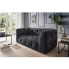 2-SITZER-SOFA Struktur Schwarz  - Schwarz, Design, Kunststoff/Textil (184/72/95cm) - Livetastic