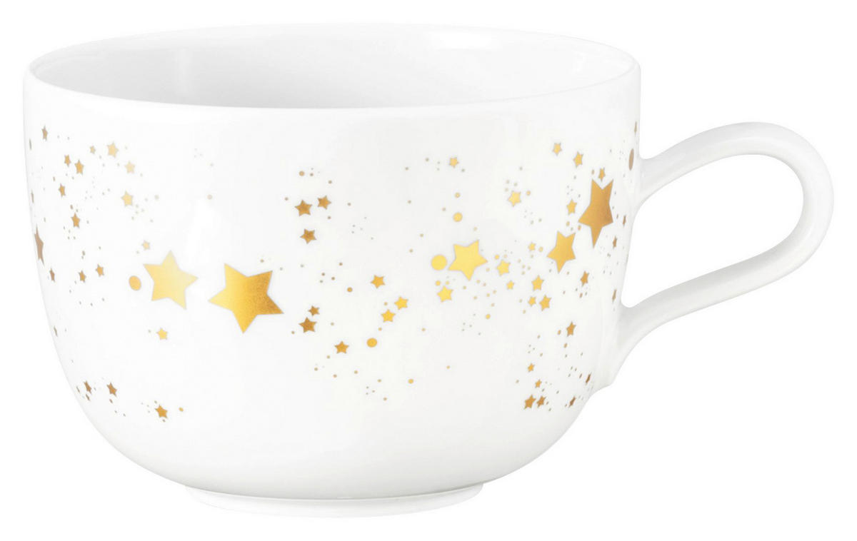 SKODELICA ZA KAPUČINO  LIBERTY GOLDEN STARS 65404      0,38 l  - zlate barve/bela, Design, keramika (0,38l) - Seltmann Weiden