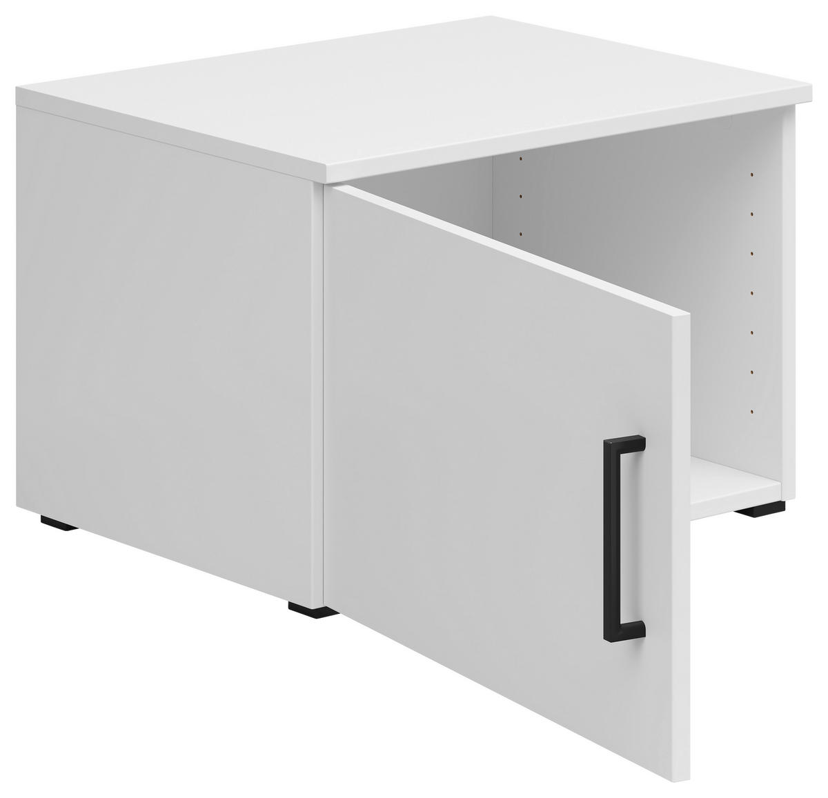 AUFSATZSCHRANK 50/35/40 cm   - Schwarz/Weiß, MODERN, Holzwerkstoff/Kunststoff (50/35/40cm) - Carryhome