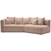 ECKSOFA Beige Chenille  - Beige/Schwarz, MODERN, Kunststoff/Textil (315/180cm) - Hom`in