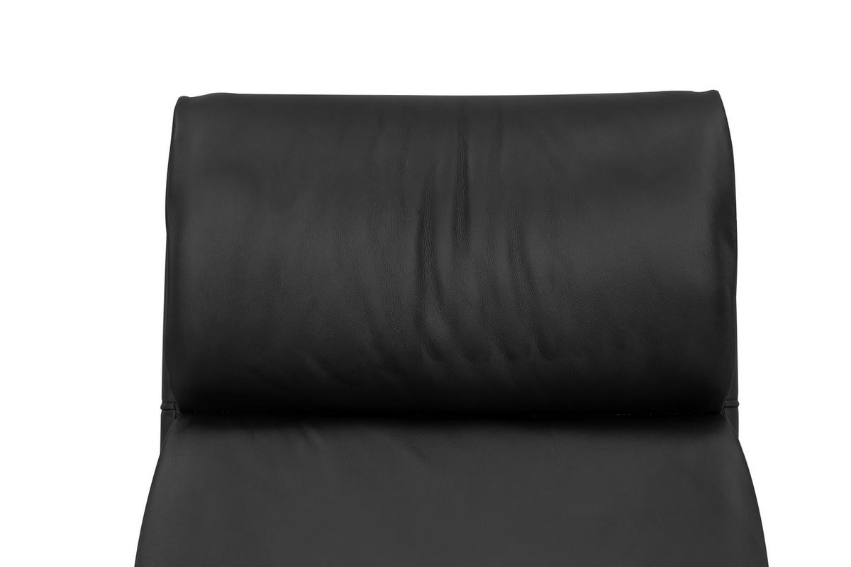 RELAXSESSEL Lederlook Kopfteilverstellung, Sitztiefenverstellung, Fußteilverstellung, Rücken echt    - Schwarz, Design, Textil/Metall (74/115/84cm) - Xora