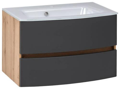 Held SKRINKA S UMÝVADLOM, sivá, farba duba, 80 cm