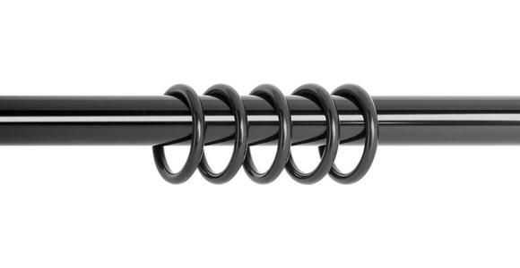 VORHANGSTANGENSET 120-210 cm  - Schwarz, Basics, Metall (120-210cm) - Homeware