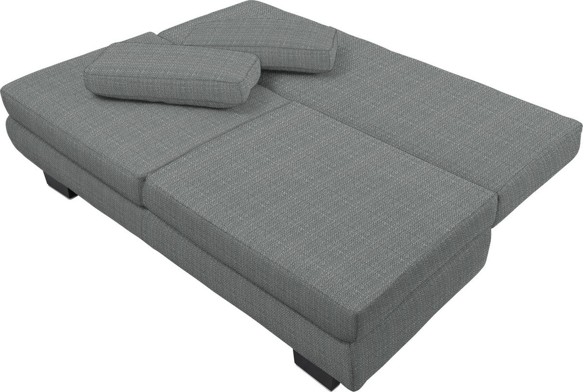 SCHLAFSOFA Grau  - Wengefarben/Grau, Design, Holz/Textil (203/94/100cm) - Novel
