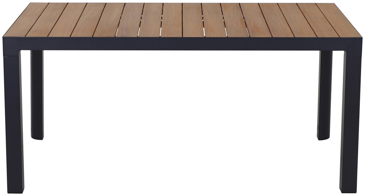 GARTENTISCH 160/90/74 cm Metall rechteckig  - Anthrazit/Teakfarben, Basics, Holz/Metall (160/90/74cm) - Siena Garden