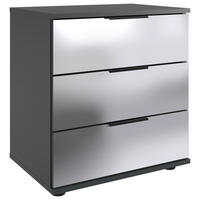 NOĆNI STOČIĆ grafitno siva, prozirna  - prozirna/crna, Moderno, staklo/metal (52/58/38cm) - MID.YOU