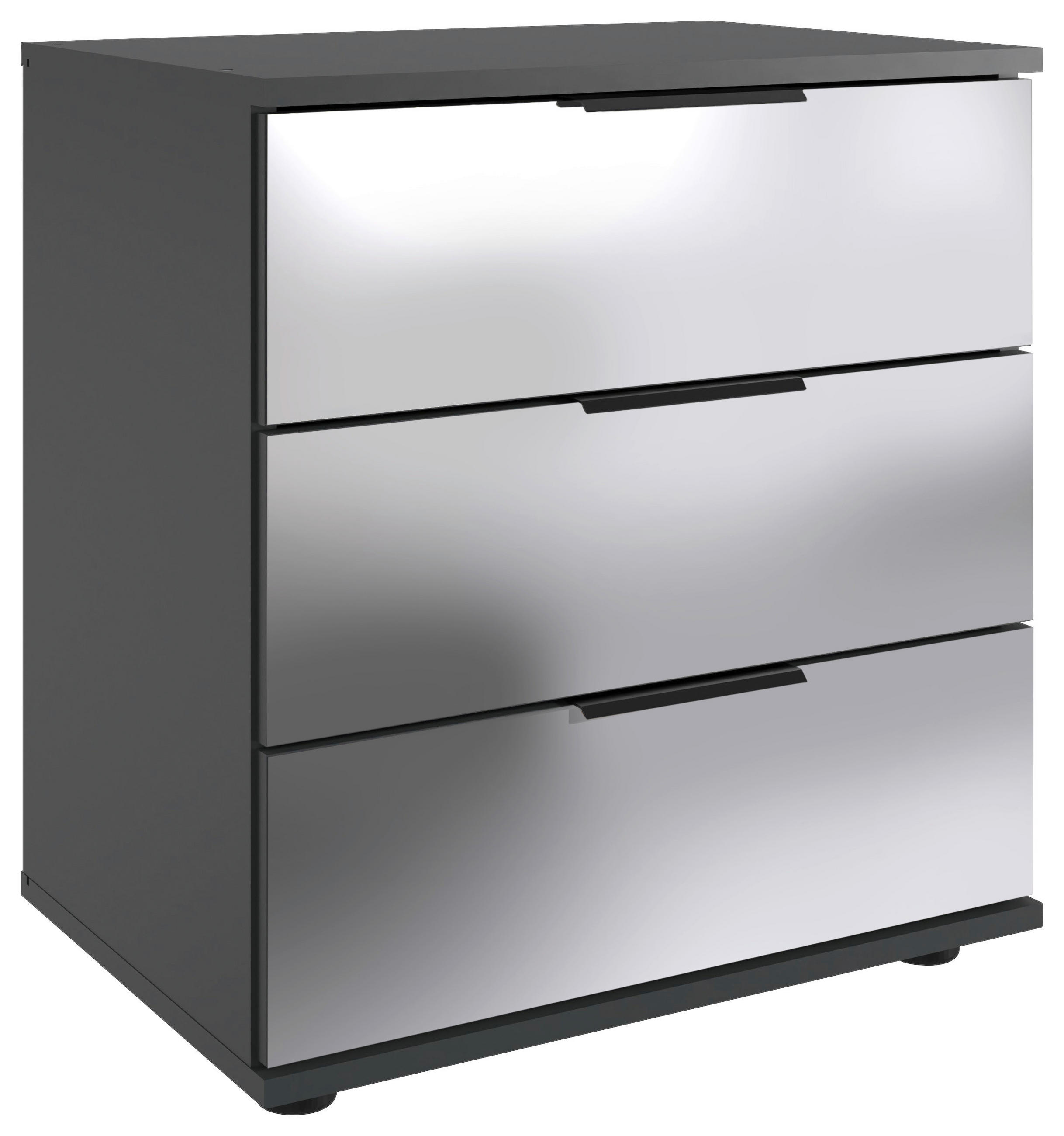 Noptieră, 52/58/38 cm, grafit, străveziu