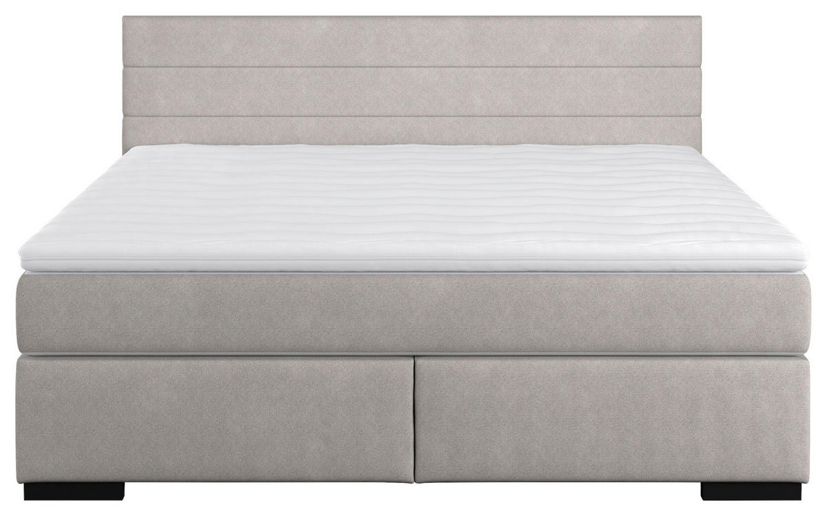 BOXBETT 140/200 cm  in Silberfarben  - Silberfarben/Schwarz, KONVENTIONELL, Holz/Holzwerkstoff (140/200cm) - MID.YOU