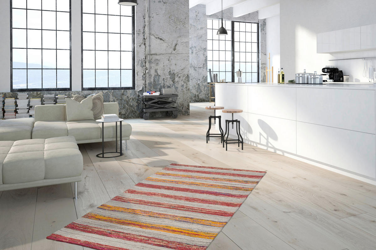 GYAPJÚSZŐNYEG  Duarte  - natúr színű/piros, Basics, textil (160/230cm) - Kayoom