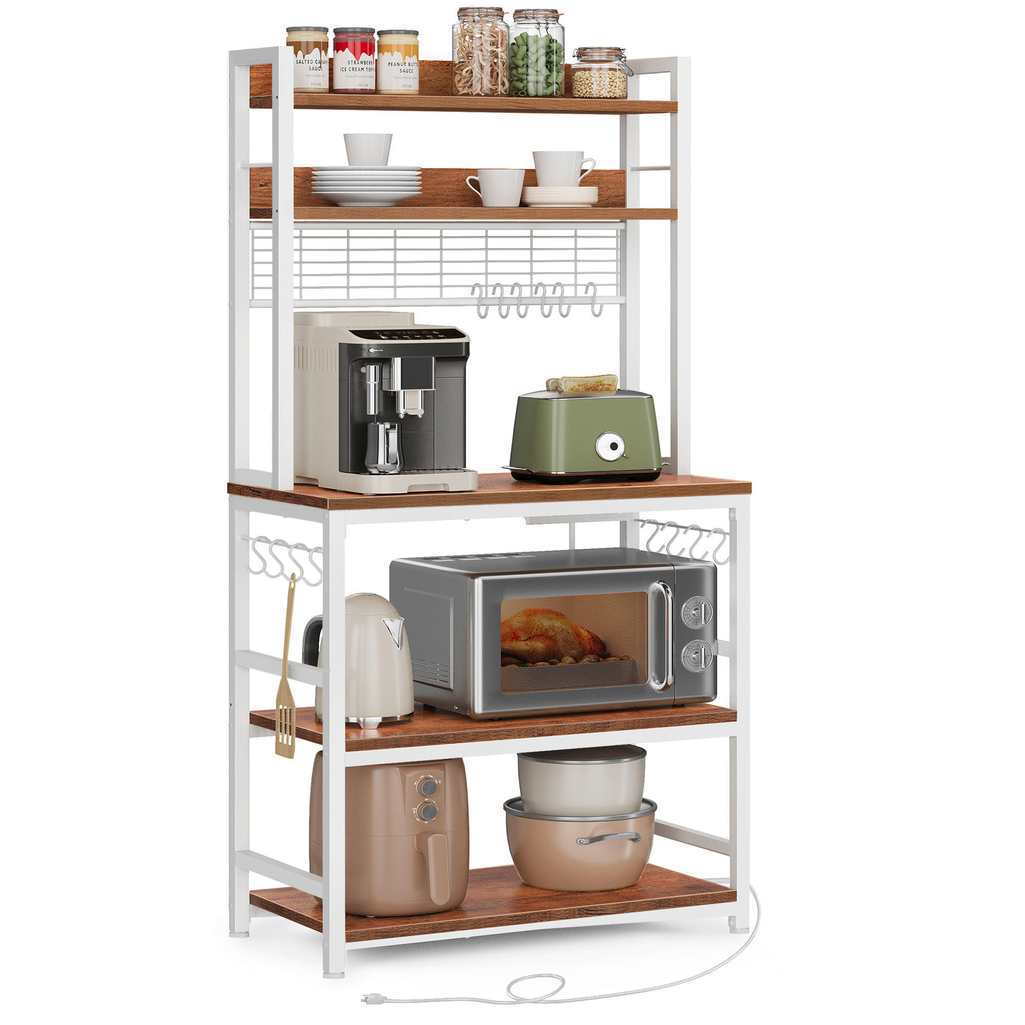 REGAL Braun, Weiß  - Braun/Weiß, Trend, Holzwerkstoff/Metall (80/170/40cm) - MID.YOU
