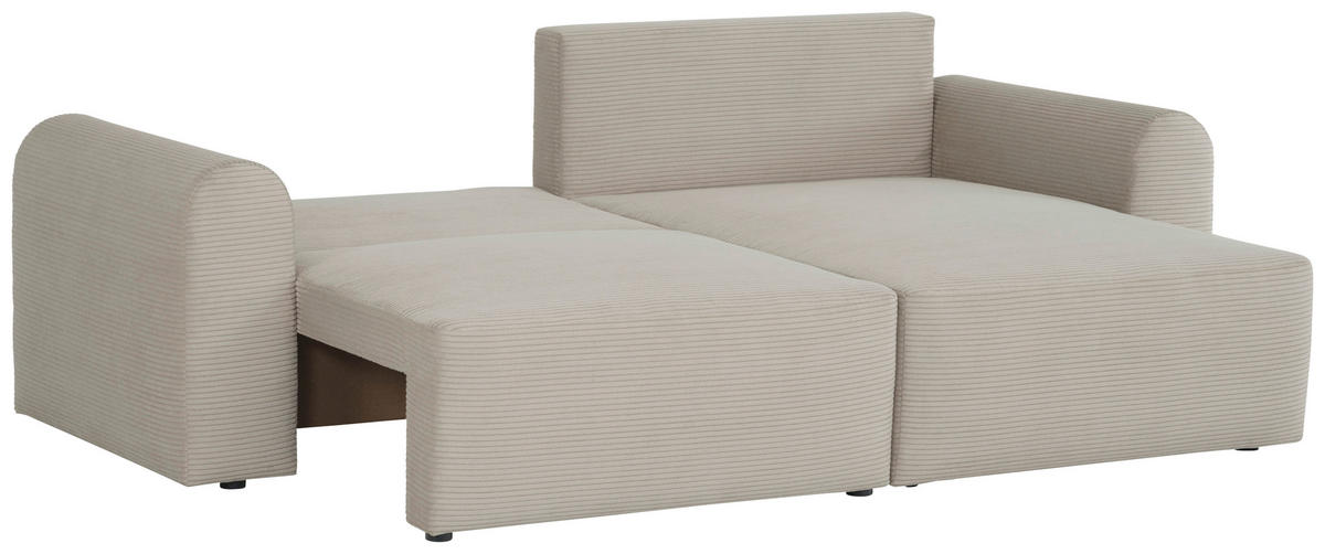 ECKSOFA in Cord Beige  - Beige, Design, Textil (250/151cm) - MID.YOU