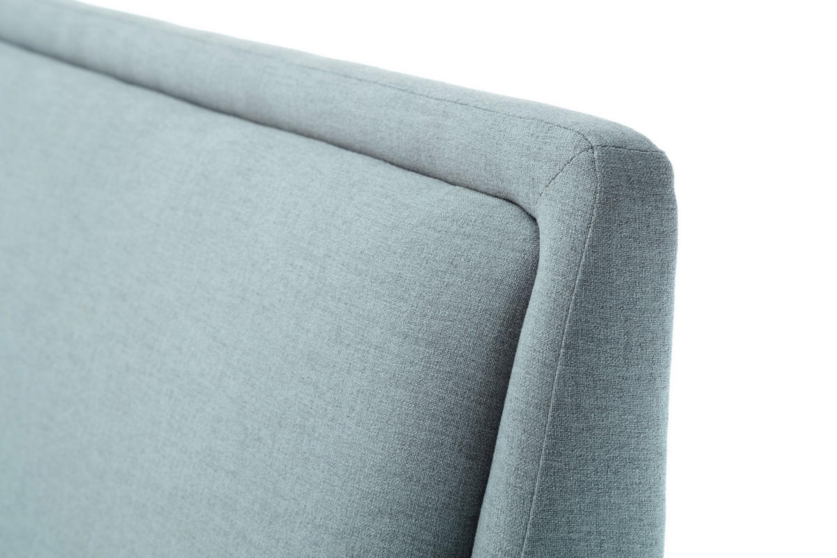 POLSTERBETT Bettkasten, Lattenroste Hellblau 160/200 cm  - Eichefarben/Hellblau, KONVENTIONELL, Holz/Textil (160/200cm) - Livetastic