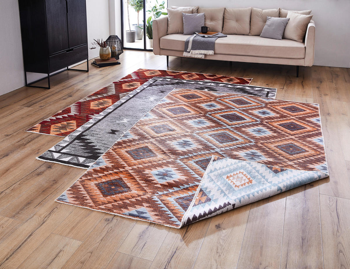 KOBEREC TKANÝ NA PLOCHO, 160/230 cm, šedá, bílá, tmavě šedá - šedá/bílá, Design, textil (160/230cm) - Novel