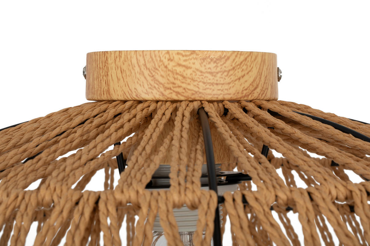 DECKENLEUCHTE 50/23 cm   - Hellbraun, Design, Papier/Metall (50/23cm) - Collet's Monde